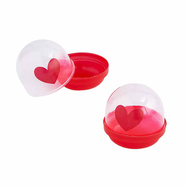 Mini Contenedor Domo Corazones 2 piezas