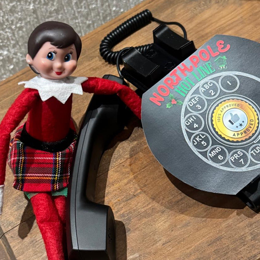 The Elf Hut Travesura North Pole Hot Line Vintage Tech