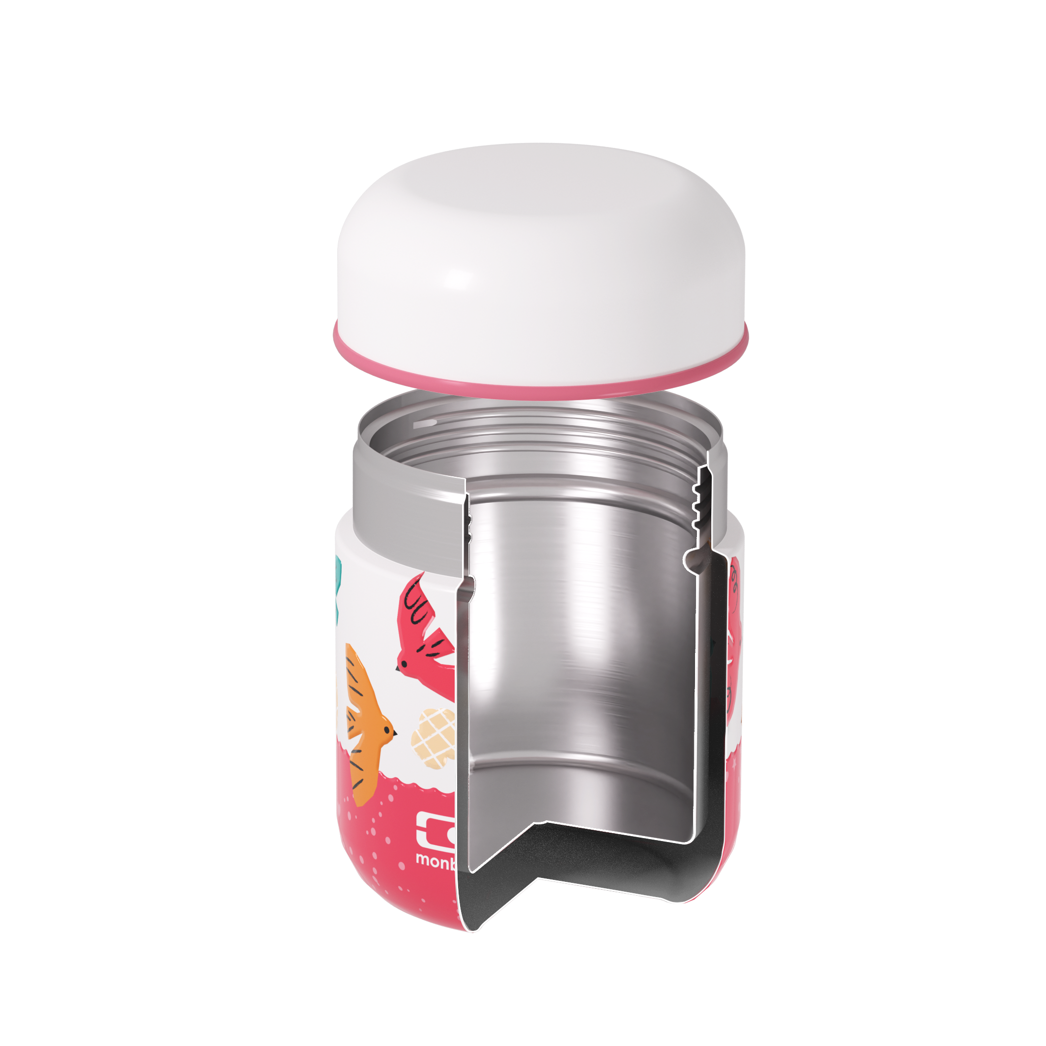 MONBENTO Termo Food Jar 280 ml Kids Aves