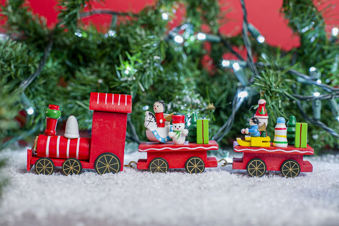 The Elf Hut Tren Rojo Santa Juguetes