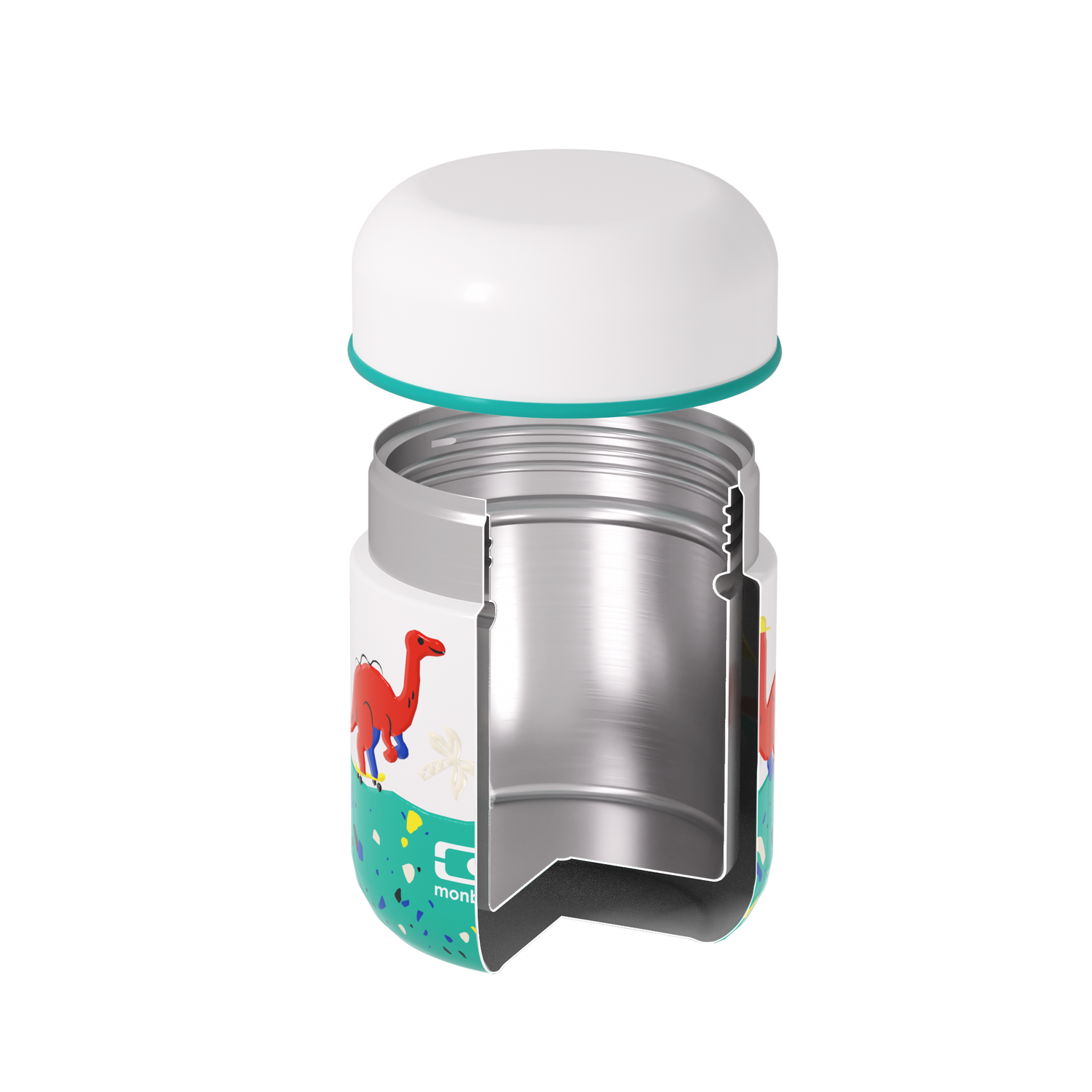 MONBENTO Termo Food Jar 280 ml Kids Dinosaurios