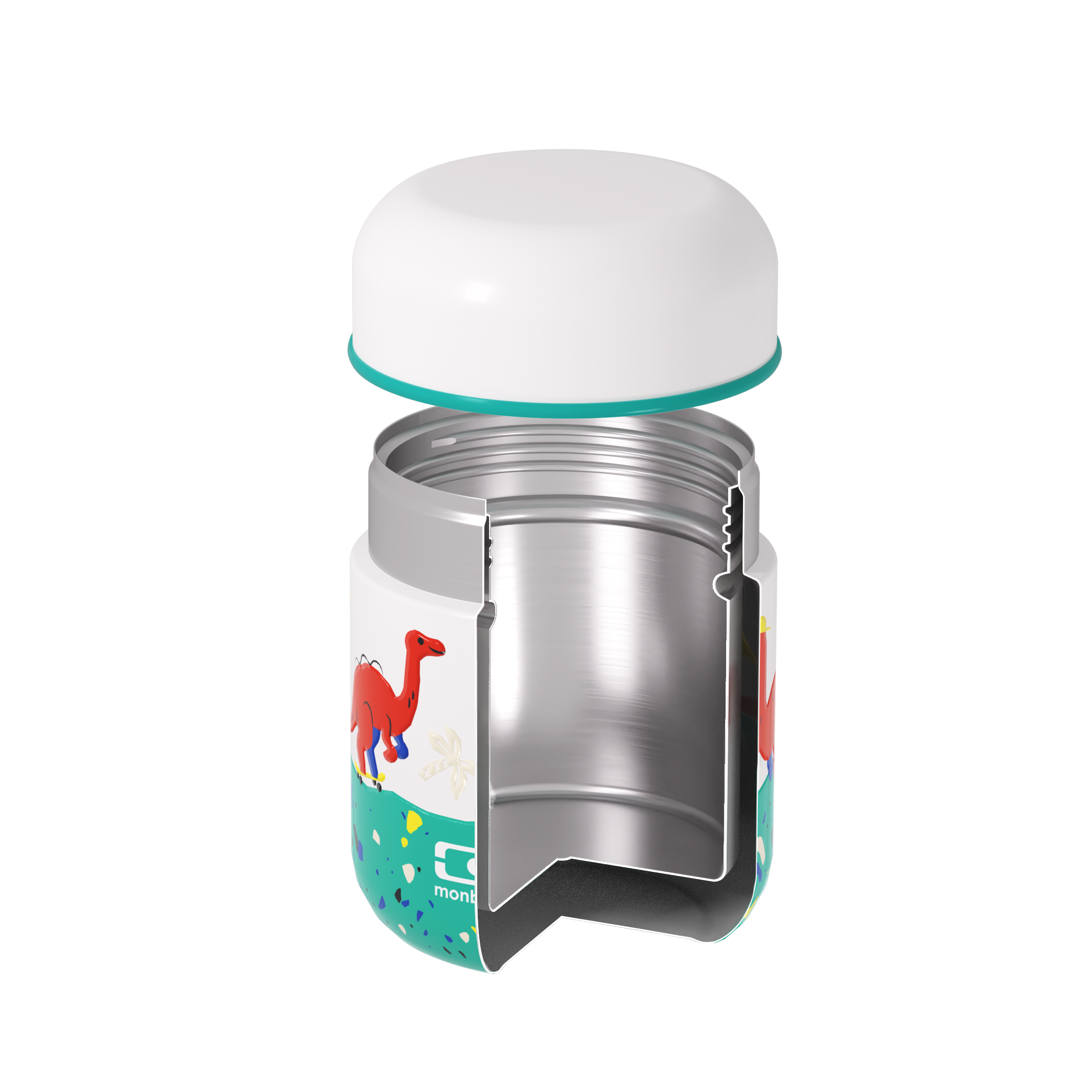 MONBENTO Termo Food Jar 280 ml Kids Dinosaurios