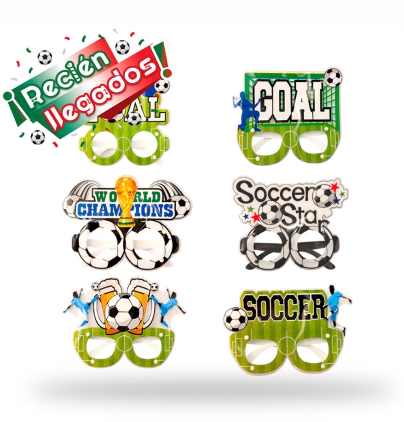 Mundial Lentes SOCCER GOAL 6 piezas