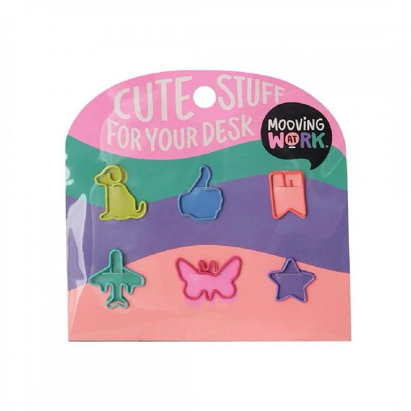 PRETTY NOTES PASTEL PAPER CLIPS CON FORMA 6 PZAS