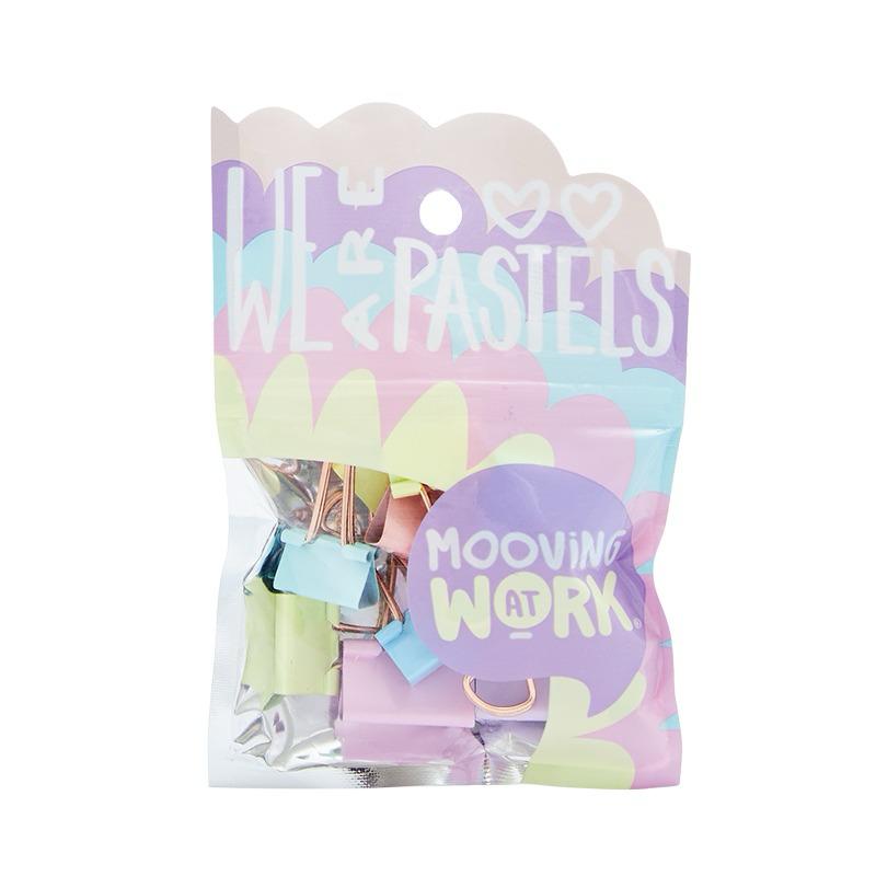 PRETTY NOTES Pastel Binder Clips 19 mm 12 u.
