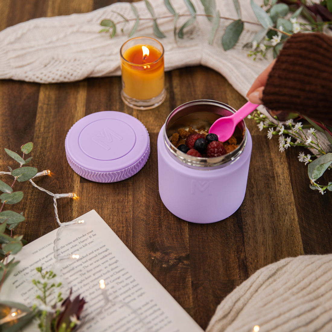 PREVENTA MONTII Food Jar Kids 400 ml Lilac