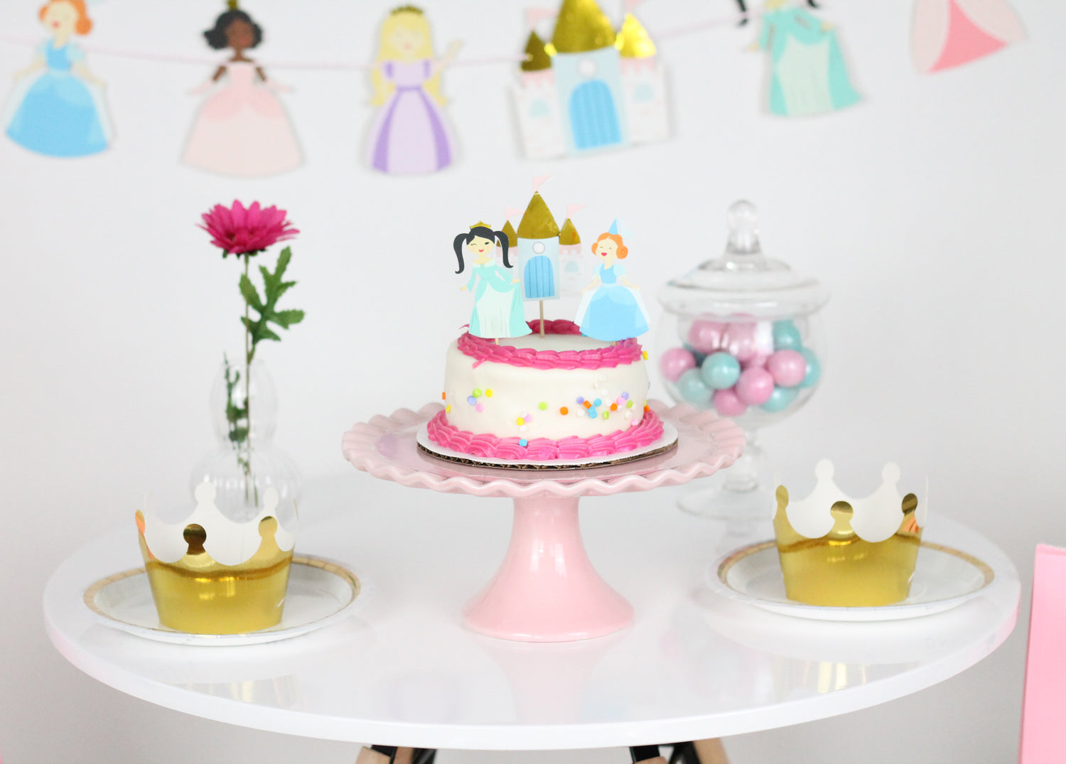 Cupcake Topper y Wrappers Princesas (24 piezas)