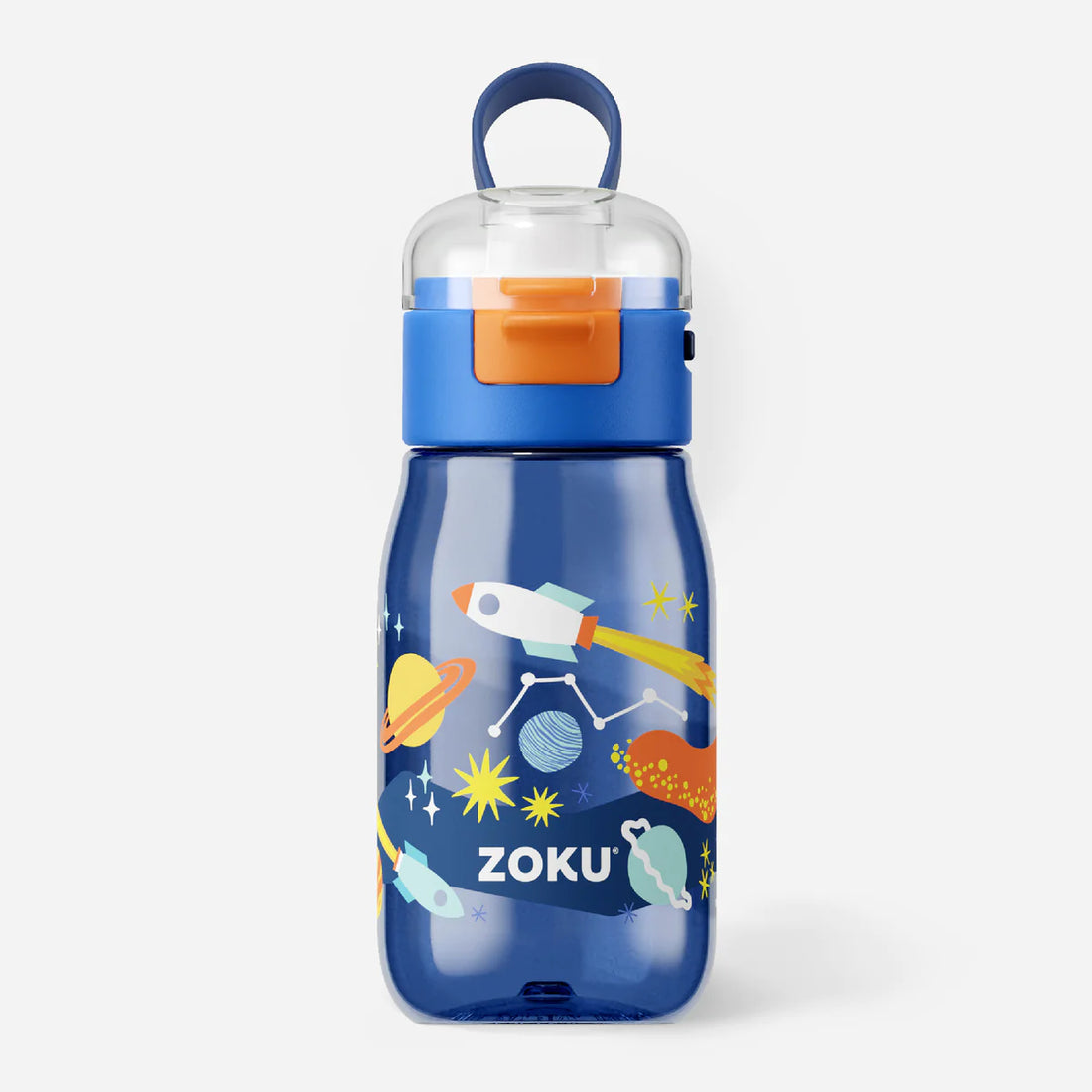 Botella Zoku Tritán 475 ml con broche de seguridad Kids Galaxia