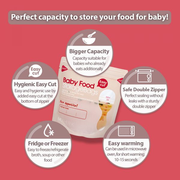 Bolsa de almacenamiento de alimento para bebe