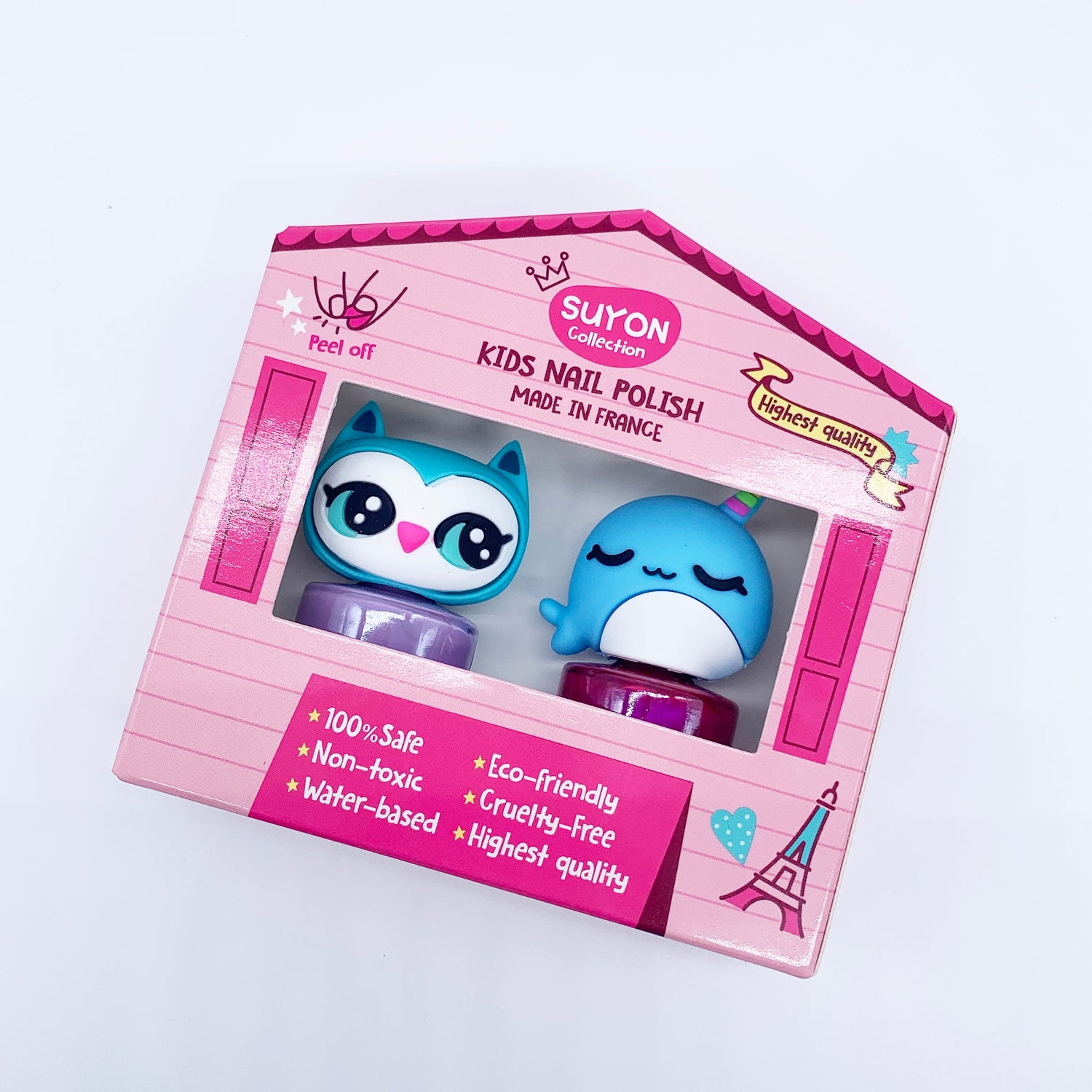 Set de 2- Barniz de Uñas Owlia &amp; Free Nellie &quot;Morado y Rojo Glitter Suave&quot;