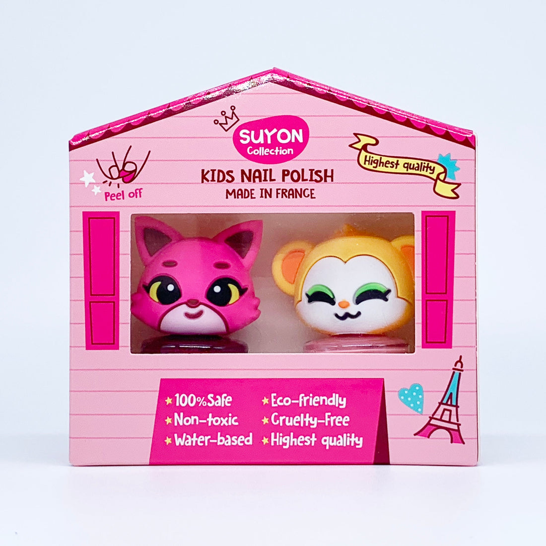 Set de 2- Barniz de Uñas Tina & Koko "Rojo obscuro y Rosa Claro"