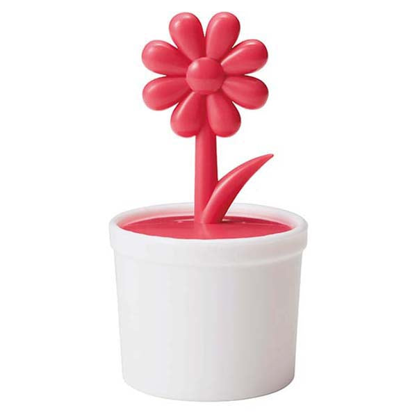 Mini Brocha de Silicon Flor Roja