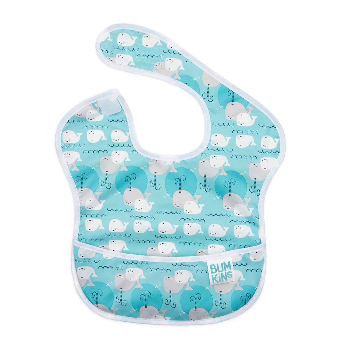 Babero "SuperBib" Baby Bumkins Impermeable Ballenas