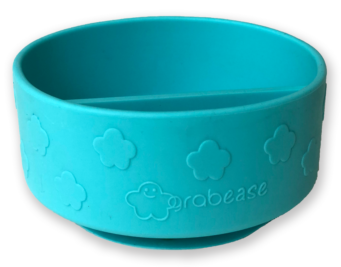 Bowl Grabease tres divisiones silicon con ventosa adherible a la mesa