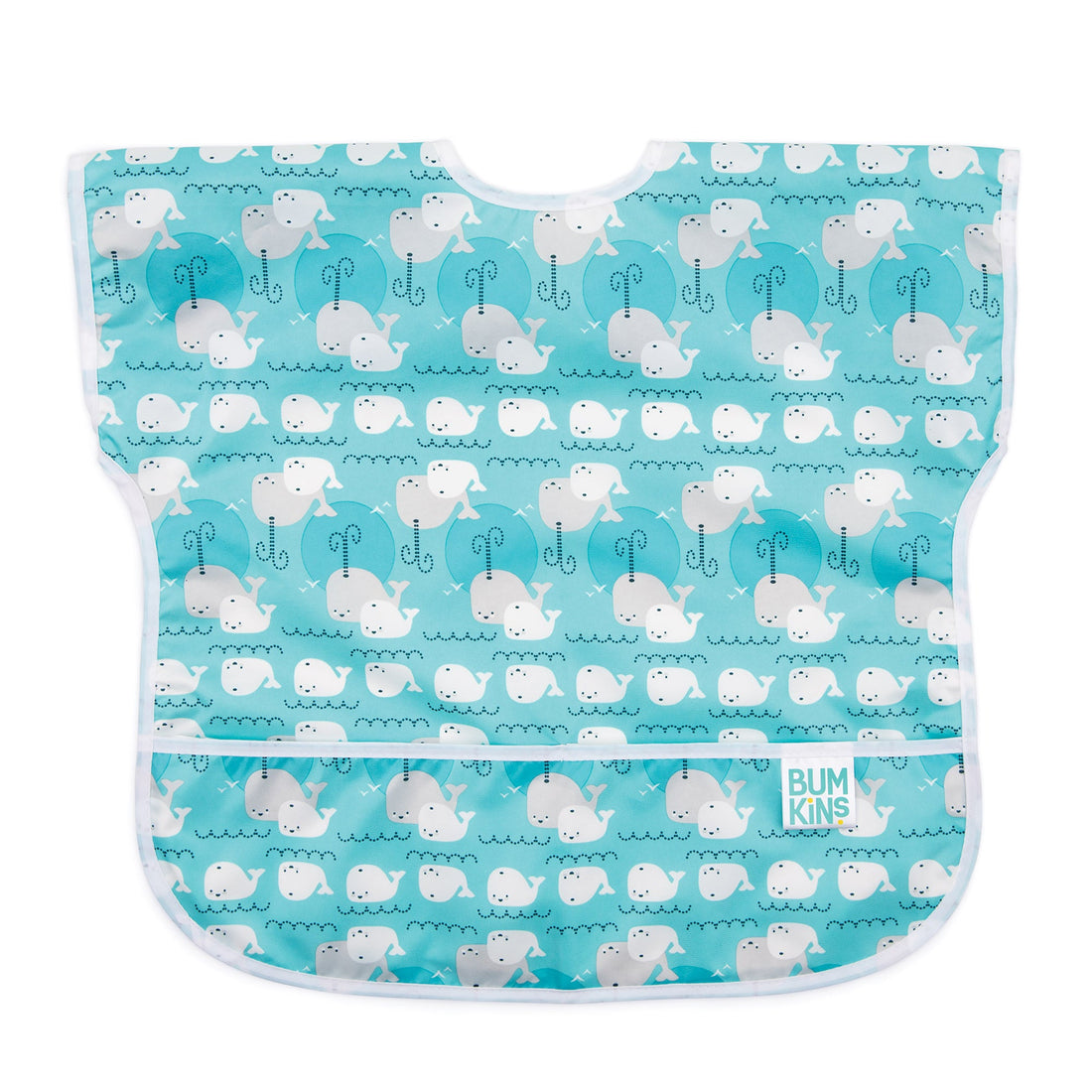 Babero Junior Manga Corta Bumkins Impermeable Ballenas