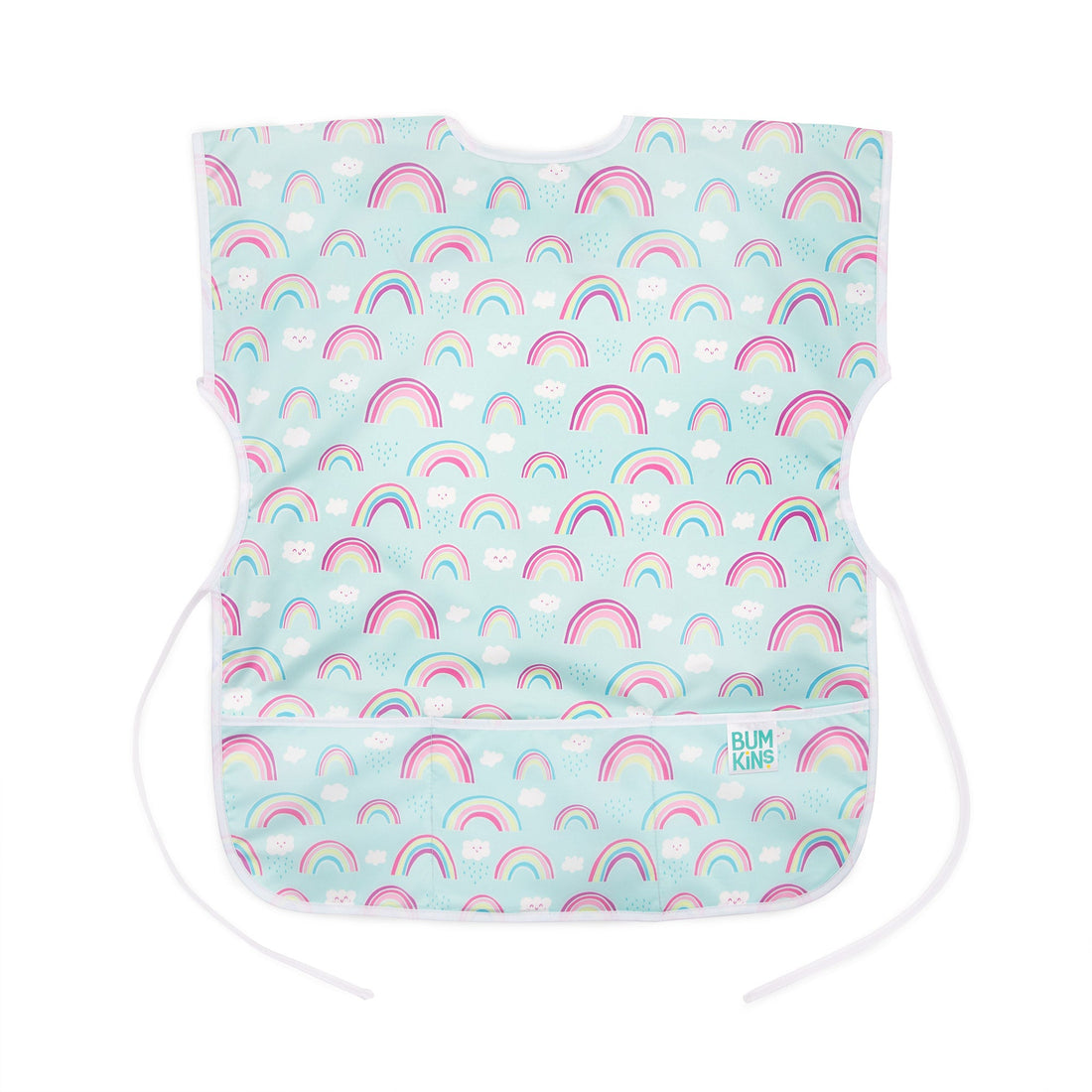 Babero Manga Corta Smock BUMKINS Impermeable Arcoiris