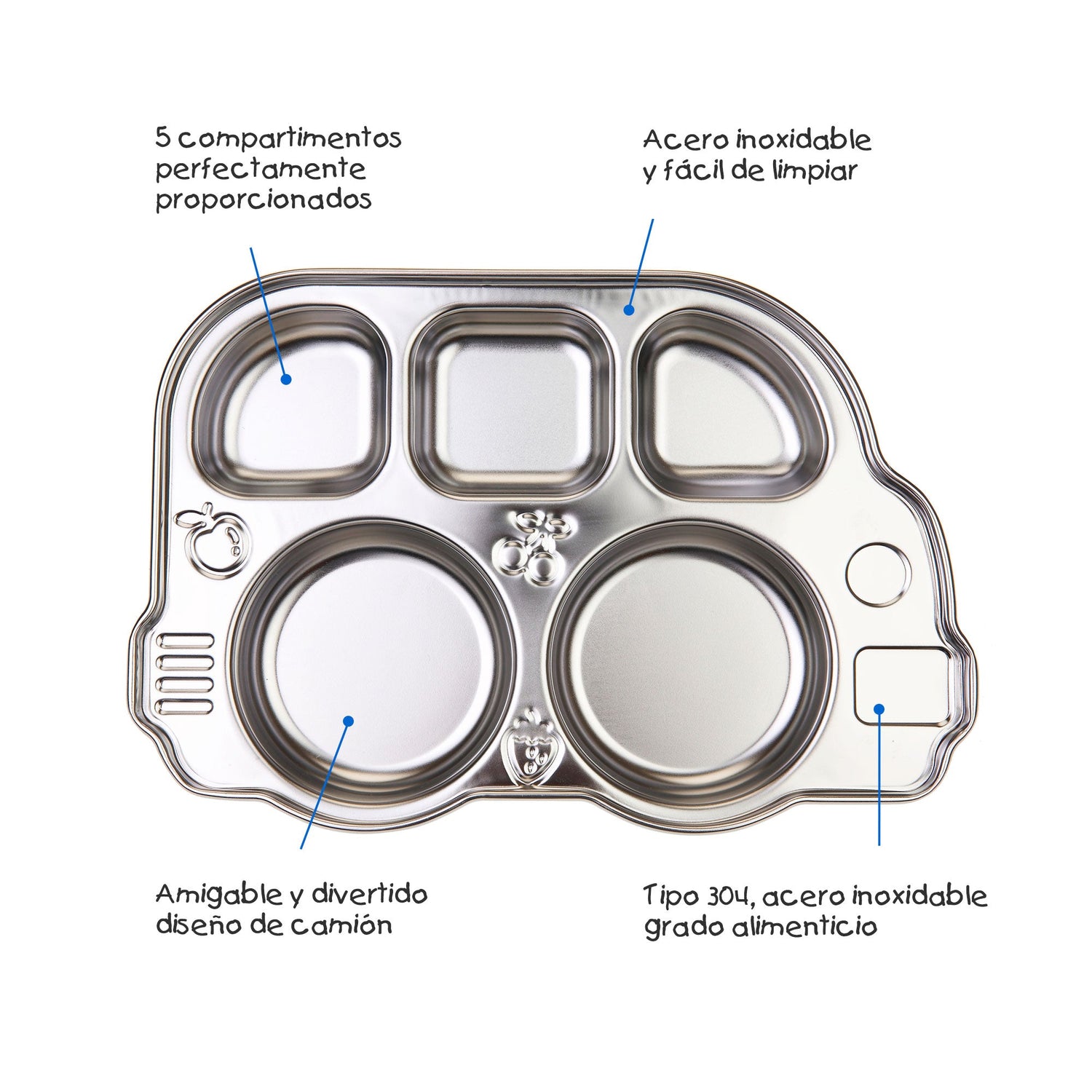 Platito Camión Innobaby Acero Inoxidable