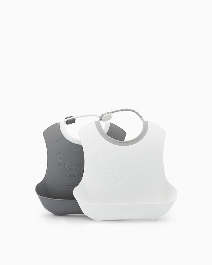 Babero 2 / TwistShake Gris/Blanco