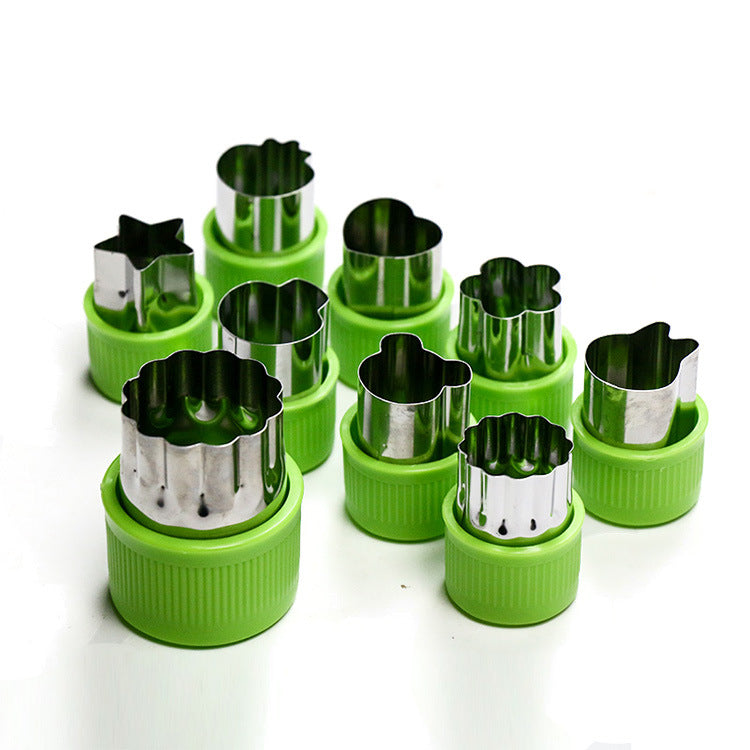 Cortadores Veggie Acero Inoxidable paquete de 9 piezas
